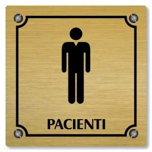 WC muži pacienti, 118x118mm, zlatá, Kansas